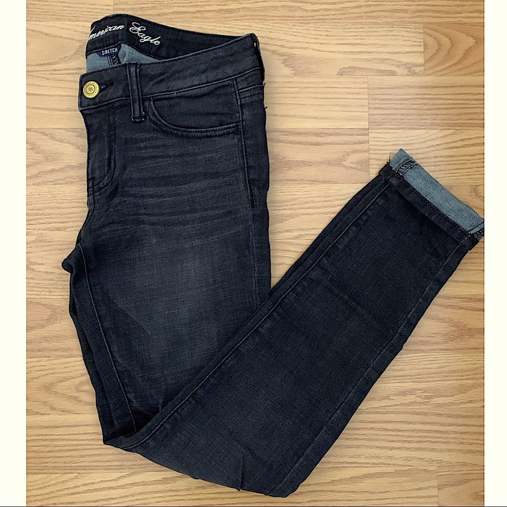 Faded black American Eagle Jeggings